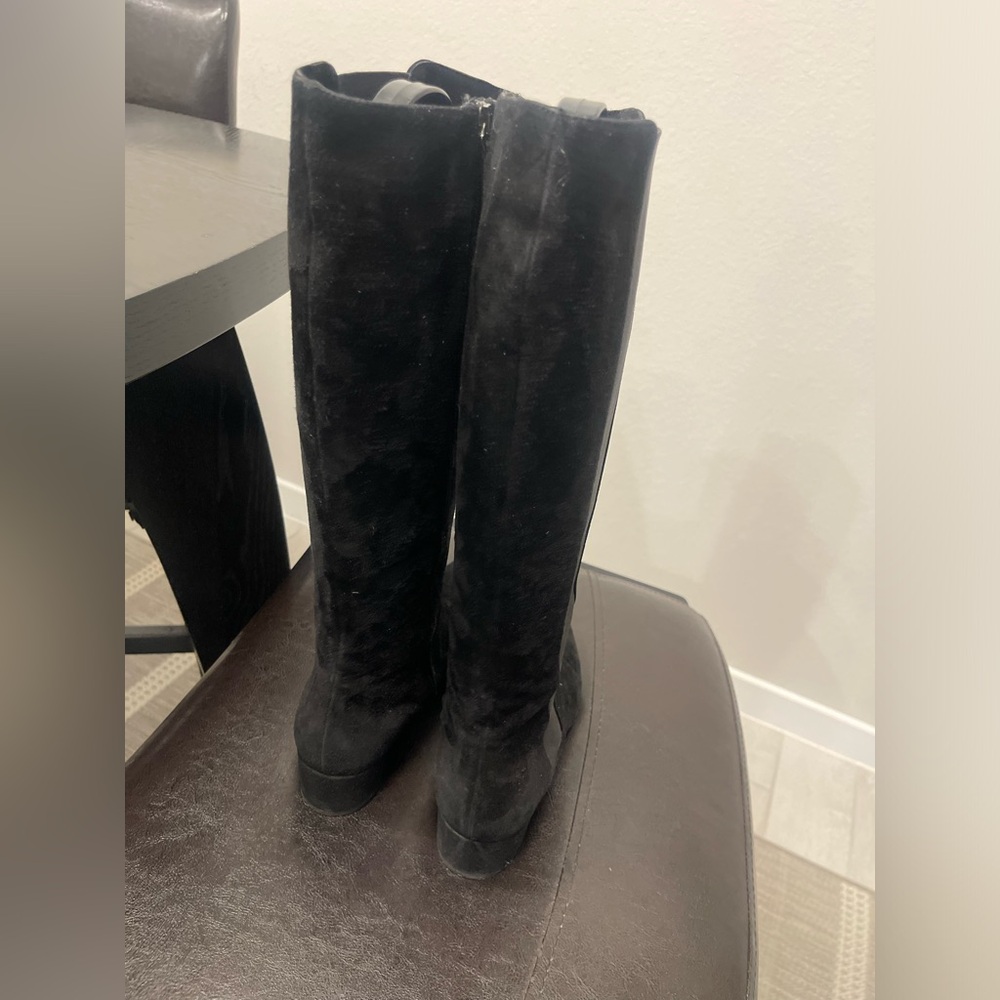 Authentic Prada suede side zipper pointy toe riding boots 38 - Picture 5 of 11